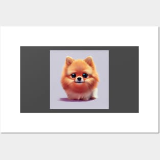 Pomeranian Puppy Dog Art Posters and Art